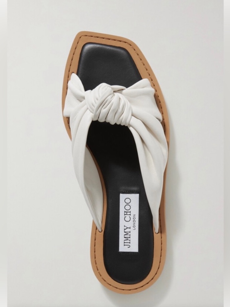 Jimmy Choo Tropica Leather Flats Size 40